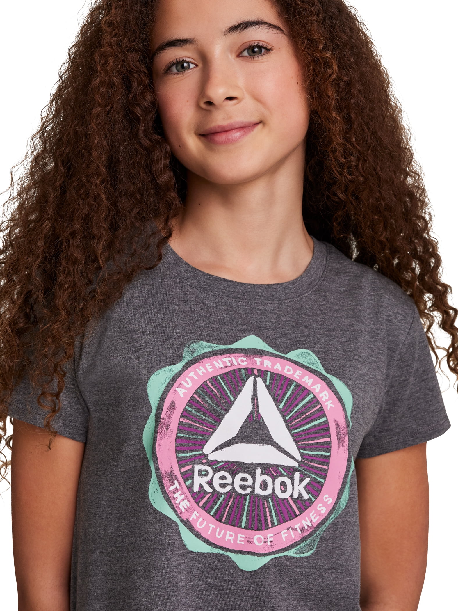 Reebok Girl’s Printed Short Sleeve Graphic T-Shirt, Sizes 4-18