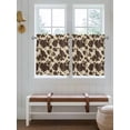 thumbnail image 6 of Cow Print Half Window Curtains 24 Inches Long, Farmhouse Beige Brown Animal Prints Vintage Window Treatment Curtain Drapes, Short Curtains Tiers for Kitchen Over Sink, 27.5"x24", 2 Panels, 6 of 7