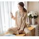 thumbnail image 1 of Pijama de manga larga de primavera y otoño, cárdigan de mujer, seda artificial, niña gordita, verano, seda de hielo, ropa de casa suelta, 1 of 5