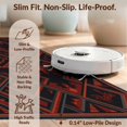 thumbnail image 6 of Design&I 8'x10' Washable Area Rug Maroon Contemporary Framework Repeating Featuring Balanced Mid for Dining Room, Large Office, Lounge, Snag-Free, 6 of 7