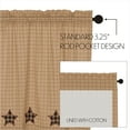 thumbnail image 4 of VHC Brands, Bingham Star, Cotton, 36x36x16, Applique Swag, Set of 2, Black, 4 of 5