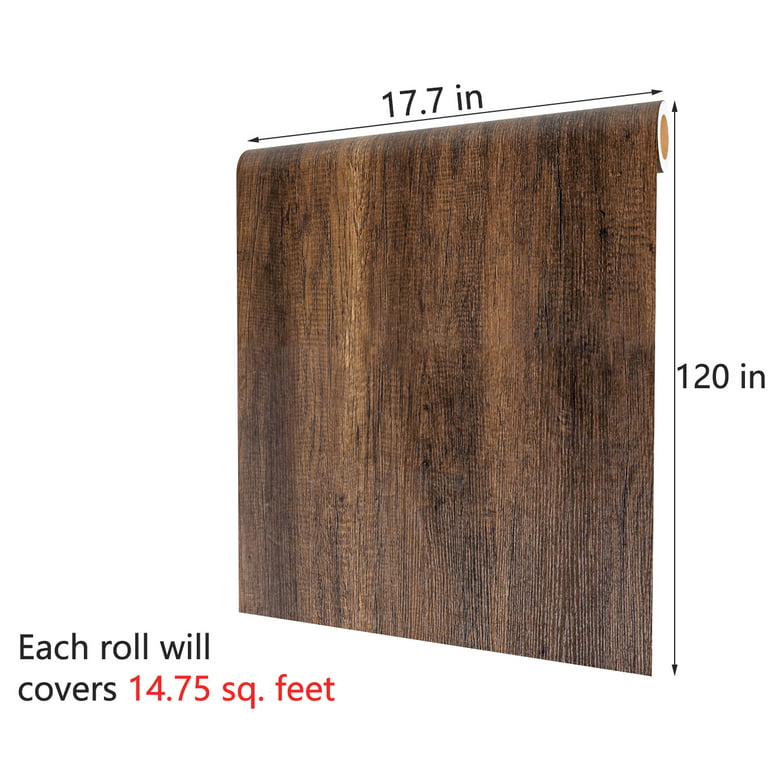 Decotalk Contact Paper Wood Grain Peel and Stick Vintage Wallpaper Self  Adhesive Removable Waterproof Wallpaper for Countertops, Drawer Liner  Cabinets