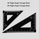 thumbnail image 5 of Juego de 4 reglas triangulares de metal para transportadores de metal, herramienta de geometría de matemáticas, para arquitectos, ingenieros, artistas, estudiantes, suministros escolares de ofici, 5 of 5