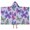 Purple Butterfly Colorful-1, variant on White Butterfly Flower Pattern Hooded Bath Towel,50"x30" for Ages 3 To 12 Kids, Quick Dry Lightweight Soft Microfiber Hood Beach Towel Cover Up for Kids