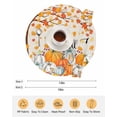 thumbnail image 6 of 15 Inch Round Placemats Set of 4, Thanksgiving Non Slip Heat Insulation PP Table Mats, Orange White Pumpkin Maple Leaf Branches Washable Place Mats for Kitchen Dining Party Table Decor, 6 of 7