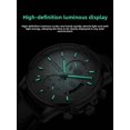 thumbnail image 4 of Men’s Quartz Chronograph Watch, Genuine Leather Strap Wrist Watch, 3ATM Waterproof Luminous Business Dress Watch, 4 of 5