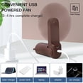 thumbnail image 4 of JISULIFE Ventilador de mano con Powerbank de 4500 mAh, máximo 46 horas de funcionamiento, ventilador de bolsillo, ventilador personal plegable con batería portátil o alimentado por USB, 3 velocidades,, 4 of 5