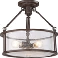 thumbnail image 2 of Quoizel Buchanan Large Semi Flush Mount in Western Bronze, 2 of 5