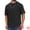 Black, variant on Men's Retro Distressed Crew Neck Short Sleeve Solid T-Shirt M Blue