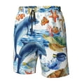 thumbnail image 5 of Disketp Men'S Swim Trunks Hawaiian Breathable Surf Beach Swimsuits Mesh Lining Beach Shorts With Pockets-Marine Animals, 5 of 9