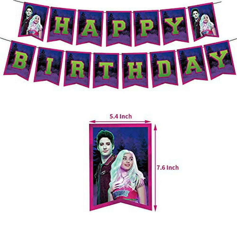Zombies Birthday Party Supplies Zombies Birthday Decorations Set Include  Zombies Banner Cake Toppers Cupcake Toppers Balloons
