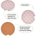thumbnail image 2 of 2 Pack Car Coasters for Drinks Pink Bowknots Absorbent Drink Coaster for Cup Holders Ceramic Coaster with Fingertip Grip Non-Scratch Cork Base Home Decor Gifts, 2 of 6