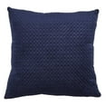 thumbnail image 1 of SARO  18 in. Square Poly Filled Pinsonic Velvet Throw Pillow - Navy Blue, 1 of 1