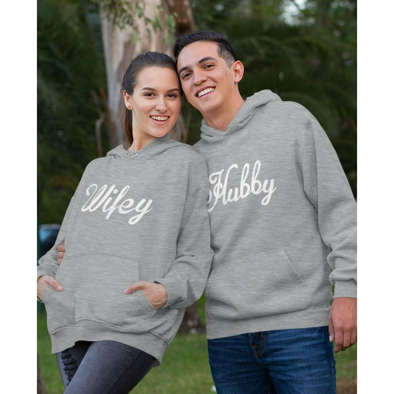 Hubby and wifey sweatshirts sales
