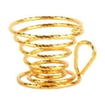 thumbnail image 1 of Colador de té con resorte, práctico soporte para colador de té, acero inoxidable oro, 1 of 9