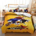 thumbnail image 3 of Funda de edredón de Sonic The Hedgehog con estampado de dibujos animados de anime, 100 % poliéster, tamaño doble, varios tamaños, regalo para niños, 3 of 5