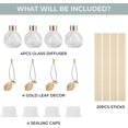 thumbnail image 4 of 4Pcs Reed Diffuser Set with Metal Golden Decoration, 3.5oz-4.2oz Empty Reed Diffuser Bottles with 20Pcs Reed Diffuser Sticks, Unique Design Bottles for Home and Office (Twill), 4 of 7