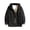 Black, variant on JTieacloth Men's Lightweight Jacket Mens Spring And Autumn Leisure Solid Color Buckle Hooded Denim Jacket Coat Black