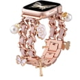 thumbnail image 1 of Pulsera elegante de metal DaQin para Apple Watch con dijes de 44 mm para mujer, 1 of 9