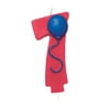 Party Central Pack of 6 Red and Blue Molded Numeral "7" with Balloon Birthday Party Candles 3.5"