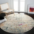thumbnail image 3 of SAFAVIEH Madison Candelario Abstract Polka Dots Area Rug, Grey/Gold, 5' x 5' Round, 3 of 8