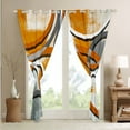 thumbnail image 2 of Erosebridal Modern Abstract 30%-50% Blackout Curtains Orange White Patchwork Curtains, Watercolor Tie Dye Curtains & Drapes Ombre Oil Painting Living Room Curtains, Geometric Gradient Window Curtains, 2 of 6