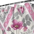 thumbnail image 3 of Pioneer Flower Floral Print Pattern Shower Curtain 84"x72" ,Bathroom Decorative Shower Curtains Set with 12 Hooks,Modern Waterproof Washable Shower Curtain, 3 of 6