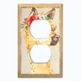 thumbnail image 2 of Metal Light Switch Plate Outlet Cover Baby Llama Flower Crown Portrait LLA003, 2 of 13