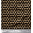 thumbnail image 1 of Soimoi Brown Cotton Voile Fabric Triangle Art Geometric Fabric Prints By Yard 42 Inch Wide, 1 of 3