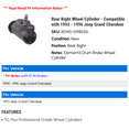 thumbnail image 2 of Rear Right Wheel Cylinder - Compatible with 1993 - 1996 Jeep Grand Cherokee 1994 1995, 2 of 2