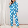 thumbnail image 2 of Balery Cute Polar Bear Conjunto de Pijama con Estampado para Mujer, Conjunto de Dos Piezas con Manga Larga, Ropa de Dormir Suave con Bolsillos, Pijamas Cómodos-X-Large, 2 of 7