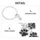 thumbnail image 5 of unbranded Llavero De Metal Negro Con De Huellas Para Colgar En O Cartera Decorativo, 5 of 7