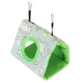 thumbnail image 1 of Bird Hammock, Bear Pattern Bird Hanging Bed Bird Hanging House Triangular Shape Green Bottom Soft Pet Supplies  For Tree Branch S,M,L, 1 of 8