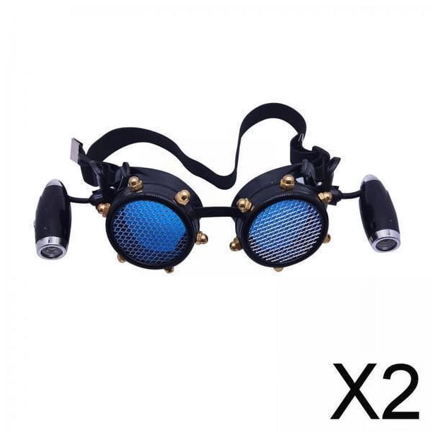 Gafas estilo steampunk,Gafas estilo steampunk estilo vintage,Gafas estilo Steampunk con LED