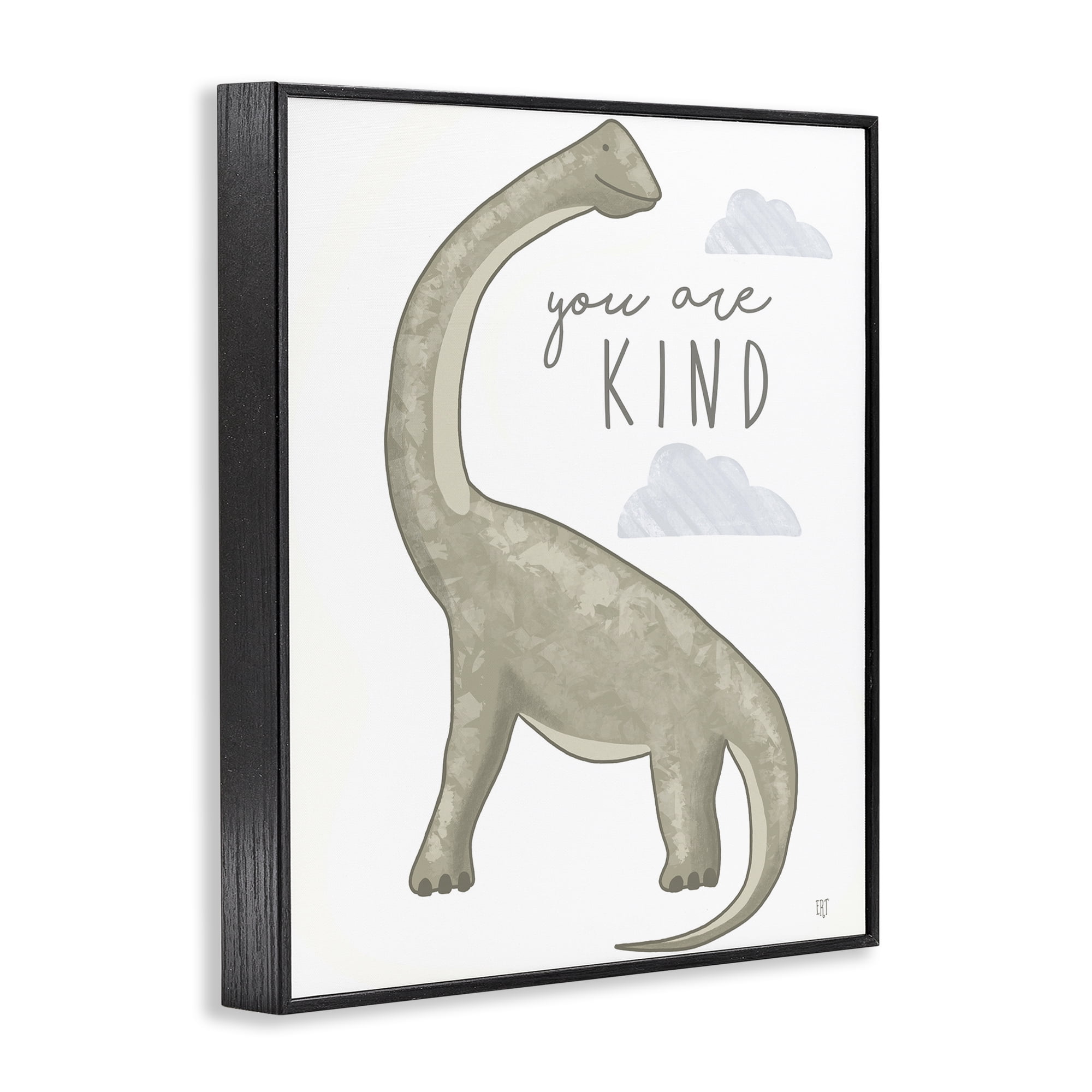 Stupell Industries You Are Kind Dinosaur Black Framed Giclee Art, design by Elizabeth Tyndall