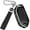 Silver Border - Black, variant on Key Fob Cover Compatible with Kia Telluride Sorento K4 K5 EV5 EV9 Carnival Sportage GT-Line 2023-2026 Soft TPU Leather Full Protection Smart Key Keychain Case Holder Protector,Gold Border - Black