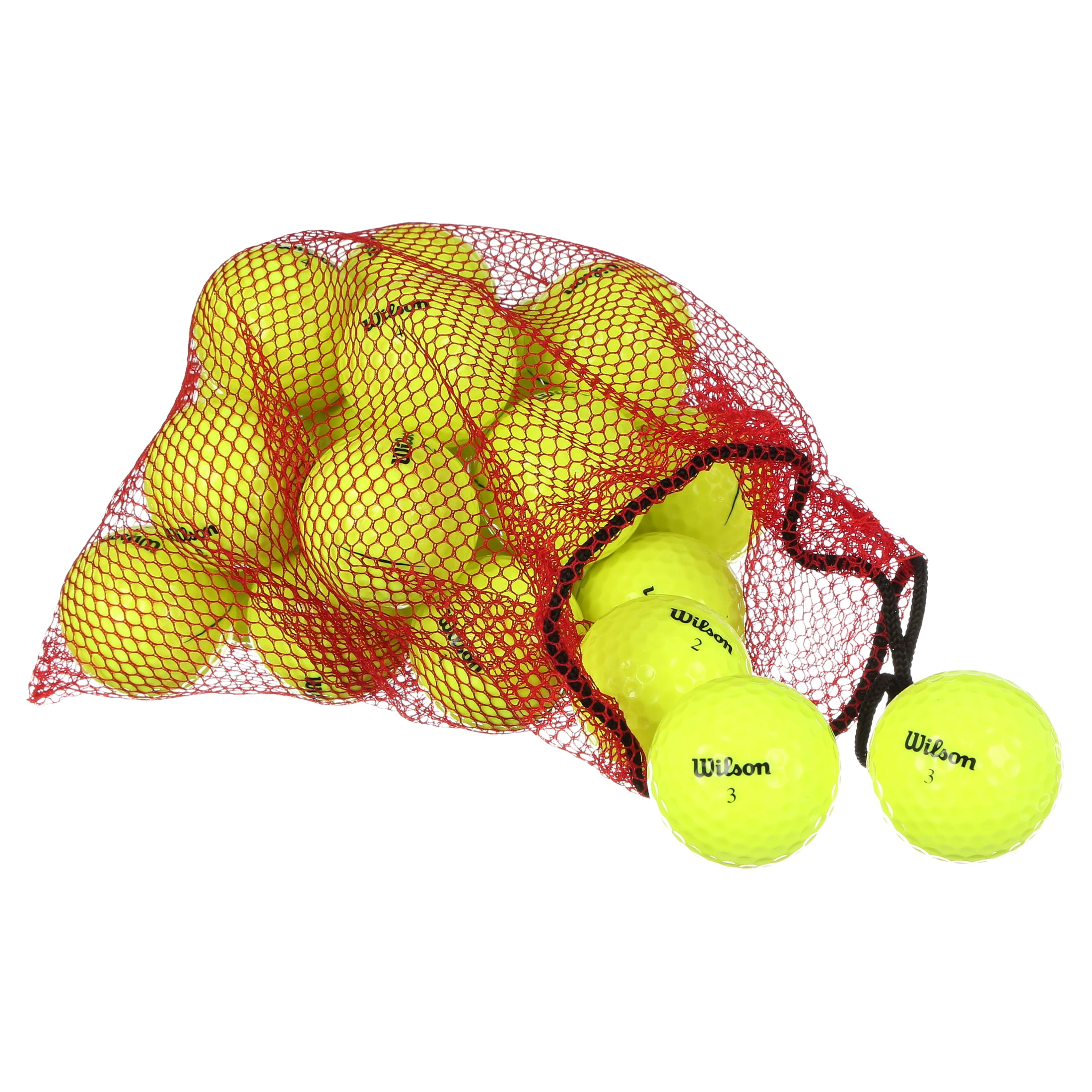 Wilson Golf Balls with Mesh Bag, Yellow, 24 Pack