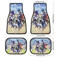 thumbnail image 2 of Genshin Impact Print Car Mats Set 4-Piece All Weather Front & Rear Mats Car Floor Carpet Protector Mat for Most Car, 2 of 8
