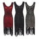 thumbnail image 5 of Vestido retro de lentejuelas, vestido con borlas y cuentas, vestido corto de banquete de alta gama, 5 of 6