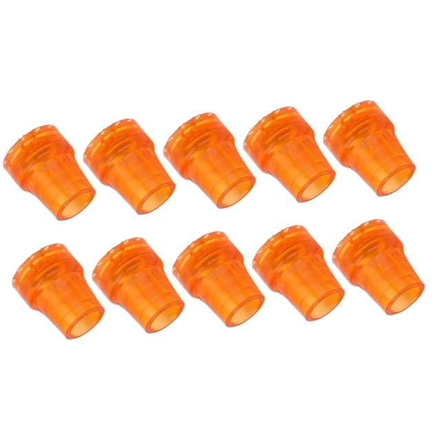 Crutch Tip, Rubber 10pcs Walking Cane Tip 19mm Inner Diameter Slip Resistance For Daily Life Black,Orange