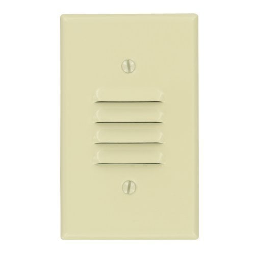 Leviton 86080 Ivory Painted Metal Single Gang Vertical Louvre Strap