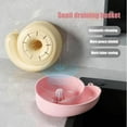 thumbnail image 4 of Snail Drain Basket, Snail Automatic Cleaning Basket, 3d Printed Automatic Fruit Washing Bowl, Rotating Fruit Vegetable Washing Bowl with Strainer, Kitchen Gadgets (Pink*2), 4 of 9