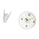 thumbnail image 5 of Escultura Creativa De Dedos Con Números Modernos, Estatua De Gesto De Mano, Reloj De Pared Silencioso, Decoración Para Apartamento, Dormitorio, Restaurante, Hogar, Oficina, Estudio., 5 of 8
