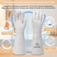 thumbnail image 2 of 16-Inch Waterproof Gloves for Kitchen & Car Wash - Thermal Fleece Lined, Heat Resistant to 212°F, Long Cuff, Reusable & Hypoallergenic(cleaning gloves Orange, L), 2 of 4