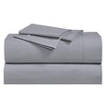 thumbnail image 1 of Abripedic Crispy Percale Sheets, 300-Thread-Count, 4PC Solid Sheet Set, 100% Cotton, Up to 18 Inch Deep Pocket, Top Split California-King, Gray, 1 of 3