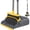 Gray&yellow, variant on Broom and Dustpan Set for Home, Office, Indoor&Outdoor Sweeping, Stand Up Broom and Dustpan (Black&Gray)