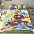 thumbnail image 1 of Bebés Muppet Conjunto de sábanas temático, trío de piezas, cómodo y amigable con la piel, diseño único, regalo de decoración para el hogar para familiares, amigos y fans,173cm *218cm, 1 of 6