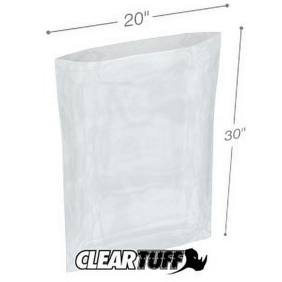 ClearTuff - 20" x 30" 2 Mil Flat Poly Bags - 500/Case