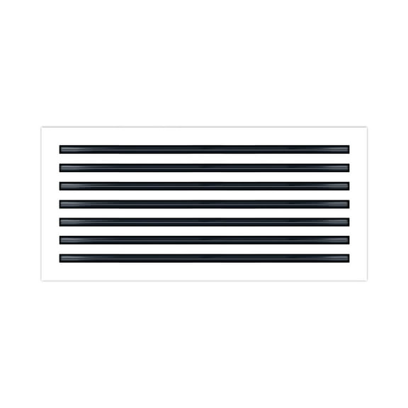 BUILDMART - 30x14 Modern AC Vent Cover - Decorative White Aluminum Air Vent - Standard Linear Slot Diffuser - Heating and Cooling Register Grille for Ceiling, Walls & Floors - Texas Buildmart