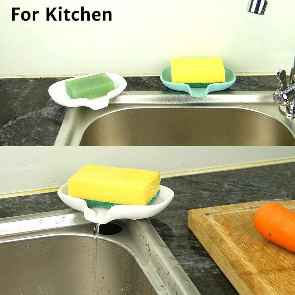 Toyandona 4Pcs Assorted Silicone Soap Trays for Home Use with Self Draining Soap Storage